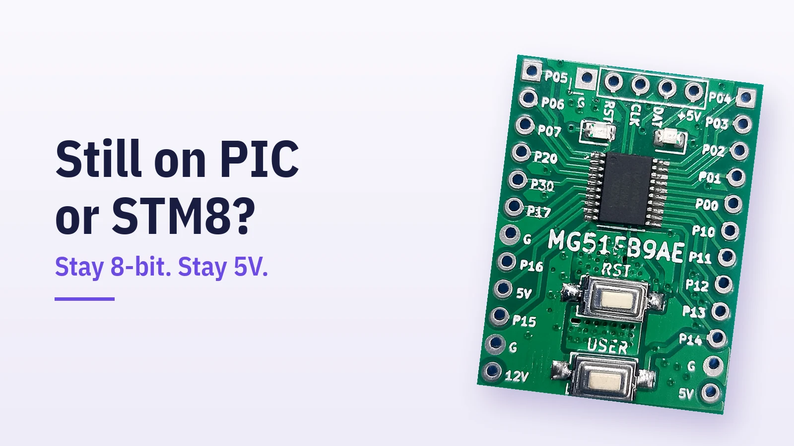 Legacy PIC, STM8 and 8051 products: why move them to the MG51