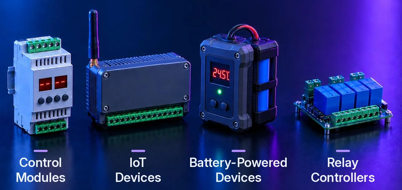 Micronode hardware: control modules, IoT devices, battery-powered devices and relay controllers