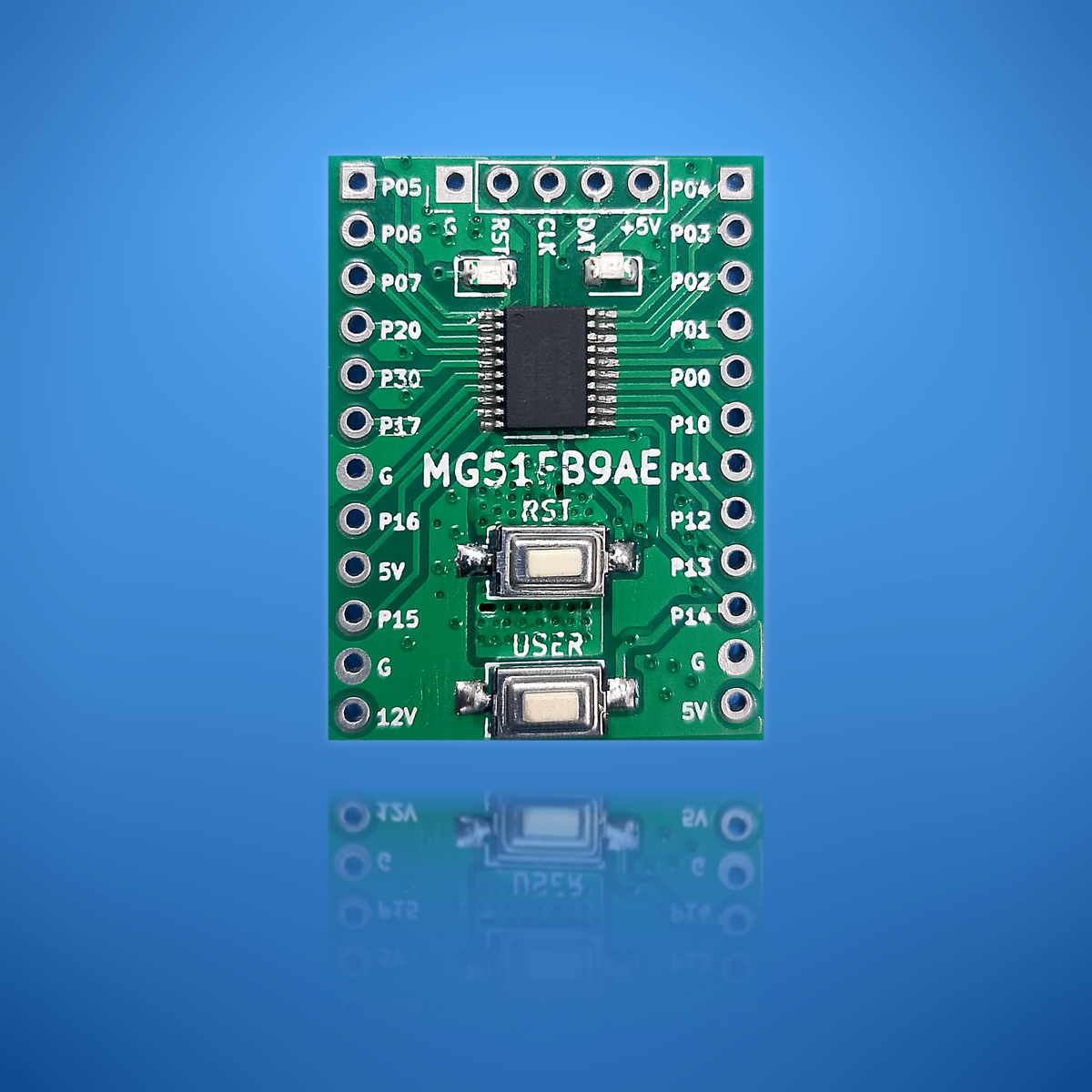 MG51FB9AE development board with all pins broken out